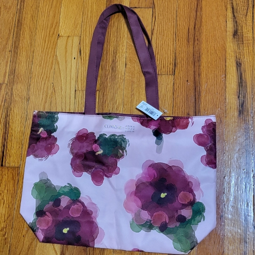 Clinique × Jonathan Cohen Beach Tote Pink Purple Bag